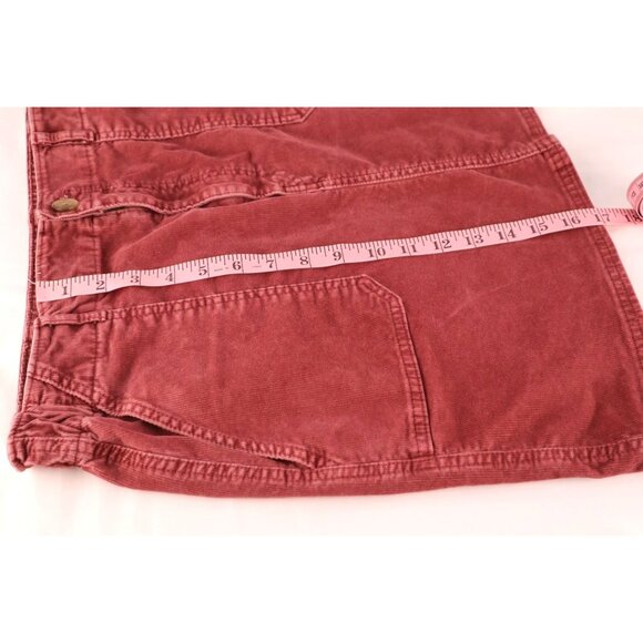 American Eagle Women's Corduroy‎ Skirt Super Stretch Burgundy Size 14 - Picture 12 of 12